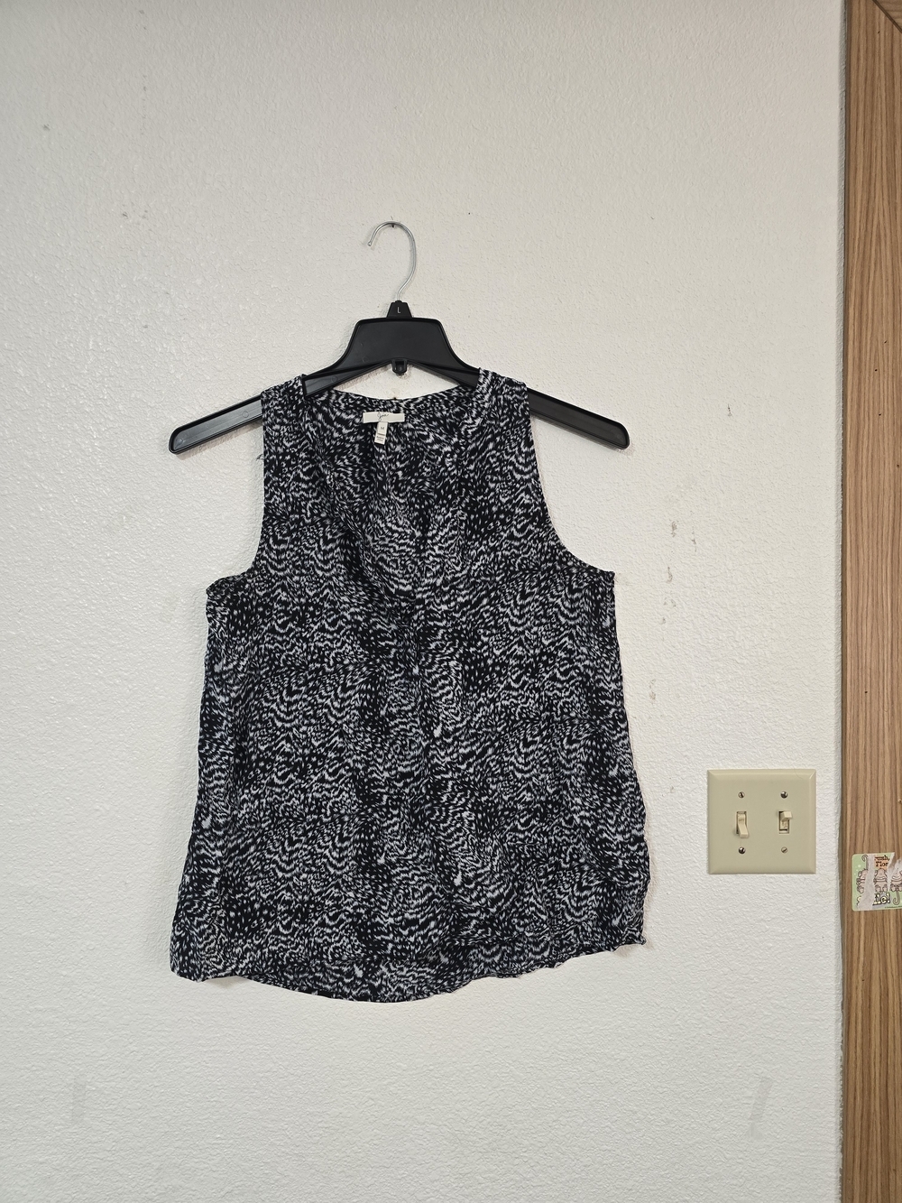 Joie Black and White Printed Sleeveless Camisole